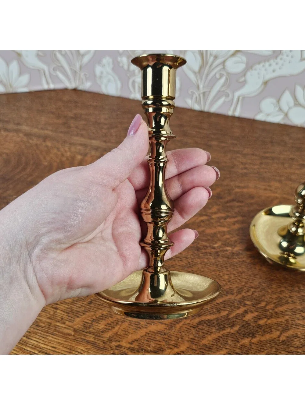 Vintage Baldwin Brass Candlesticks Pair 7” Forged in America Taper Holders